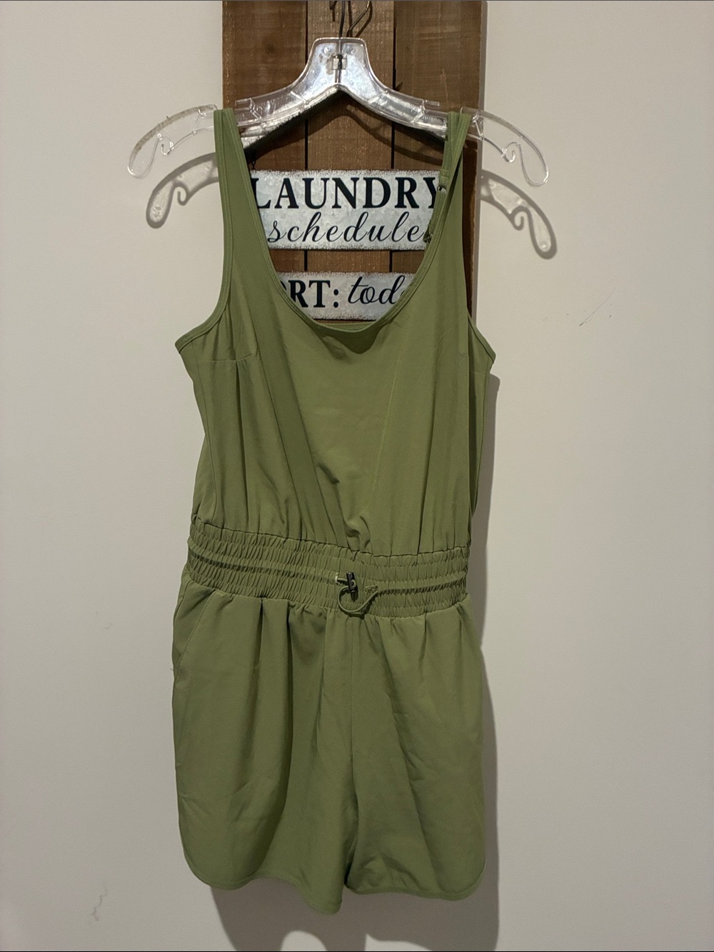 Abercrombie & Fitch Olive Green Sleeveless Romper